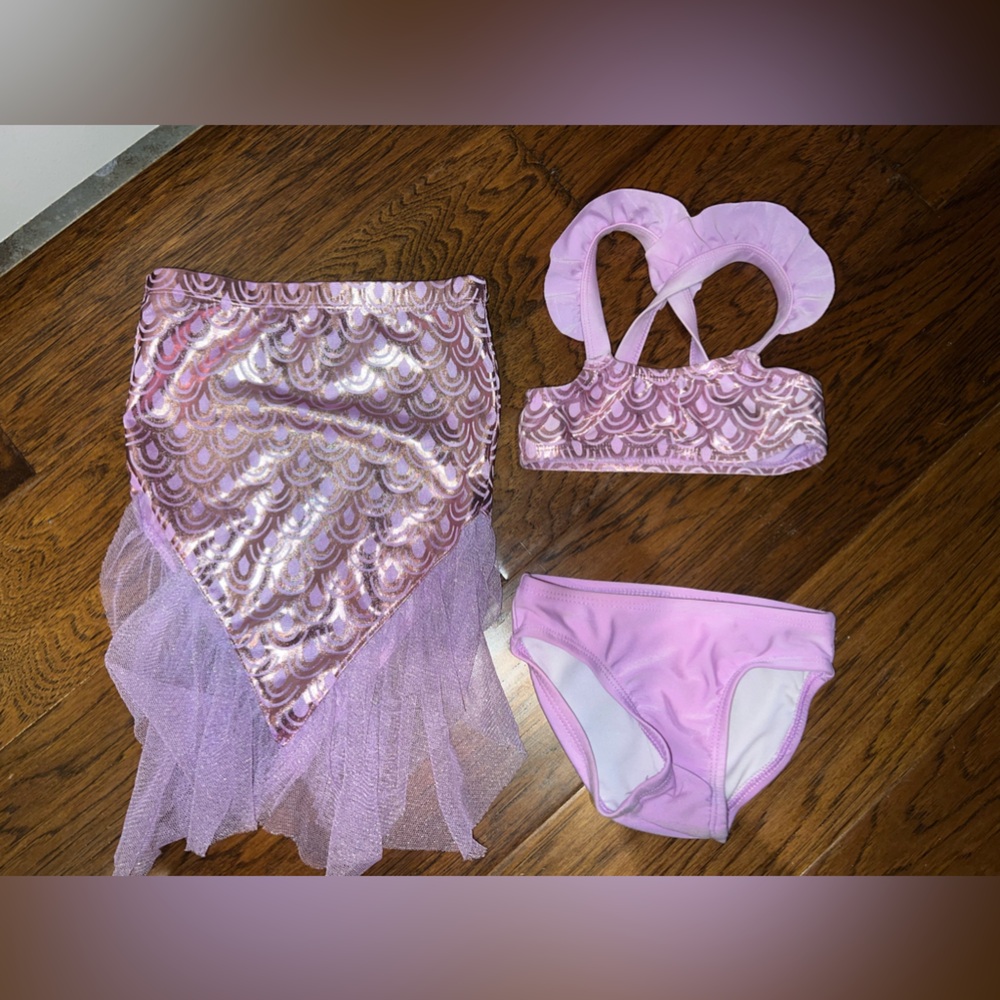 Cat & Jack - 3-piece Purple Mermaid Swimsuit - 12 months
